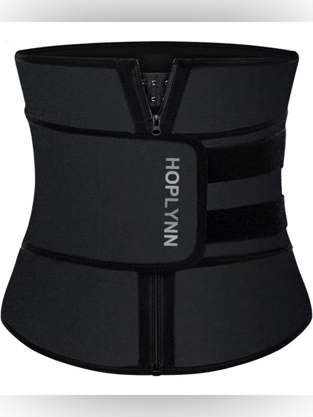 HOPLYNN Waist Trainer Belt Large Black Zip & Hook Compression Shaper
